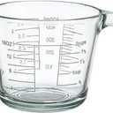 Farberware 2-Cup Borosilicate Glass Wet and Dry Measuring Cup with Oversized Measurements, Clear