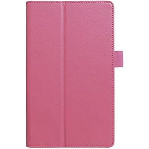 for Amazon Kindle Fire HD8 7th 8th Generation (2017/2018 Release Version) Tablet Cover,Ultra Slim Lightweight Folio Stand Leather Case for Kindle Fire HD 8 7th 8th Gen 8inch (Li-Peach Red)
