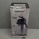 Airpot Coffee Dispenser Thermal with Pump,3L/102 Oz Insulated Stainless Steel Large Airpot Coffee Carafe Lever Action for Hot/Cold Water,Thermal Carafe for Hot Cocoa for Parties (101.4 Ounces)