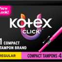 U by Kotex Tampons, Click Compact, Regular Absorbency, Unscented, 45 Count