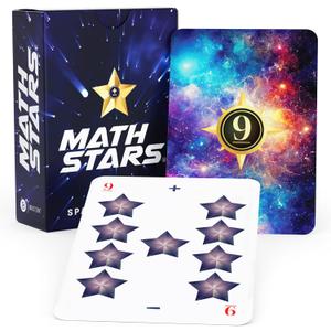 Math Stars Math Learning Cards  Guided Addition & Subtraction Practice for Teen & Adult Learners (Ages 13+), Instructional Math Study Tool by Briston