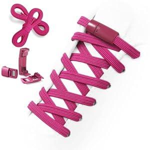 Aiboxin Elastic No Tie Flat Shoe Laces for Sneakers, Tieless Shoelaces for Kids & Adults, Stretch Shoes Strings