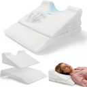 Memory Foam Post Face Lift Surgery Pillow Adjustable Height Support Back Sleeping Training Pillow Flawless Face Pillows for Facelift Nose Job Hair Transplant