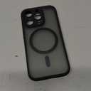 TOCOL Magnetic for iPhone 15 Pro Case, Upgraded Full Camera Protection, Compatible with Magsafe, Drop Protection, Translucent Matte Back Phone Cover 6.1-Inch (Black)