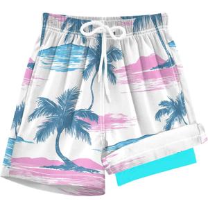 Boys Swim Trunks Compression Liner Kids Bathing Suit Quick Dry Swim Shorts 4-13 Years