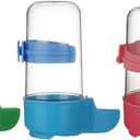 TEHAUX Parrot Drinker Automatic Water Feeder 3-Pack Bird Cage Water Dispenser Bowl Easy Installation 4.72X1.77X1.77 Inch for Parakeet and Small Birds