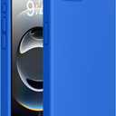 Miracase Compatible with iPhone 16e Case/iPhone 17e Case, [Soft Anti-Scratch Microfiber Lining], Liquid Silicone Shockproof Drop Protection Phone Case for iPhone 16e/17e, Mediterranean Blue