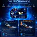 Heads Up Display for Cars, OBD2+GPS Dual System Speedometer with Driving Score & Gesture Control, OBD2 Gauge Display with Tachometer, Water Temp, Volt, Overspeed & Fatigue Driving Alarm