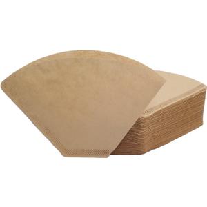#4 Cone Coffee Filter 8-12 Cup, 200 Count Unbleached Natural Paper, No Blowout, Disposable for Pour Over and Drip Coffee Maker