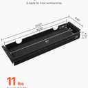 VEVOR Under Desk Drawer Slide Out, 33inch Under Desk Mounted Pull-out Drawer Attachment, Hidden Under Counter Drawers for office Home Sit Stand Workstation, Black