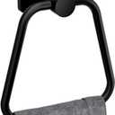 DUKWIN Towel Ring for Bathroom, Matte Black Hand Towel Holder 304 Stainless Steel Towel Racks, Modern Wall-Mounted Towel Hanger for Bathroom, Kitchen