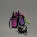 Wishouse Walkie Talkies for Kids Rechargeable Long Range,Xmas Birthday Gift for 4 5 6 7 8 9 Year Old Girls,Hiking Gear Camping Games Cool Toys with NOAA,SOS Siren,Lamp,Lanyards,Easy to Use,2 Pack (Pink Purple)