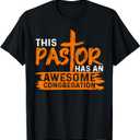 Funny Pastor Appreciation Gift Men Christian Church Priest T-Shirt (Small, Black)