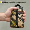 EDC Pocket Organizer,Multipurpose Pocket Pouch with Zipper and Strap,3 Tool Slots with 6 Pocket Storage EDC Gear,Pen,Notebook,Small EDC Pouch for Men