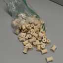 LEXININ 100 PCS 1 x 0.78 Inch Mini Empty Wooden Thread Spools, Wood Wire Spools Ribbon Barrel Spools for Crafts, Sewing, Twine, Jewelry (small)