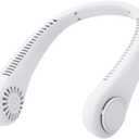 3 x Vaneless hanging neck fan, wearable cooling fan with 360 air outlet, portable hanging neck fan, rechargeable personal cooling fan, suitable for three wind speeds of hot and humid weather