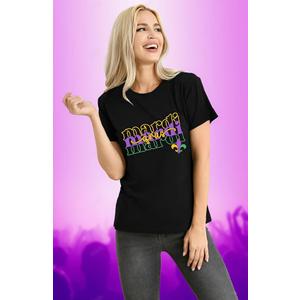 Mardi Gras Shirts for Women Fat Tuesday Carnival T-Shirt New Orleans Mardi Gras Outfits (XX-Large, Black)