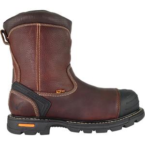 Thorogood GEN-Flex2 8 Side-Zip Wellington Pull On Work Boots for Men - Full-Grain Leather with Safety Toe, Storm Welt Construction, and Traction Outsole; EH Rated (12, Brown Side Zip)