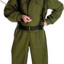 fun shack World War 2 Costumes for Men Army Soldier Halloween Costumes for Men (Large)