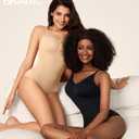 BRABIC Womens' Seamless Sleeveless V-Neck Bodysuit Shapewear Tummy Control (Black, XL/2XL)
