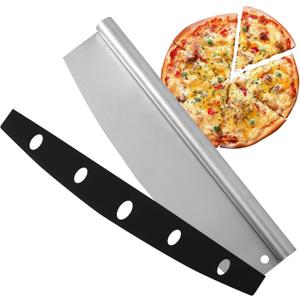 Pizza Cutter Stainless Steel with Plastic Sheath Sharp Chef's Slicer Quality Pizza Accessory for Cutting Perfect Portions for Dough, Cakes, Pizzas -14 Inches