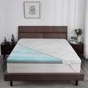 Extra Firm Mattress Topper RV King Size 3 Inch, Premium Cooling Gel+Bamboo High Density Memory Foam Mattress Topper with Removable Ice Silk Cover, Bed Topper for Pain Relief,No Smell,CertiPUR-US,72x80