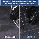 Extra Large 45" x 60" Chair Mat Heavy Duty Vinyl Floor Mat with Grips for Office, Studio & Pet Areas Non-Slip Floor Mat with Grip Spikes for Home Office Easy Clean & Extra Thick Carpet Mat