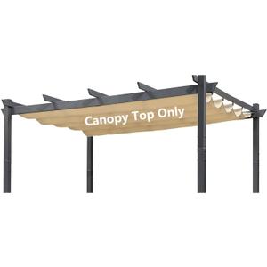 Pergola Shade Cover Replacement Canopy Top Compatible with 10 X 12 ft 6-Bar Pergola Frames - Beige (Canopy Size 116" W x 120" L, Canopy Top Only)