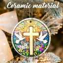 6 x Cross Christmas Ornaments: Christmas Tree Decorations, Easter Faith Home Decor, Stocking Stuffers, Gift Ideas, Xmas Gift, Christian Gifts & Cross Gifts for Religious