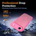 for iPhone 17 Air Case - Military Grade Shockproof Cover with MagSafe Compatibility & Full Camera Protection,Rose Red