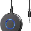 SONRU Bluetooth Aux Adapter for Car, Wireless Audio Receiver, Portable Hands-Free Kit with RCA AUX 3.5mm for Home/Car Stereo Music Streaming Sound System