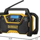 DEWALT 12V/20V MAX Portable Bluetooth Radio, Cordless, 100 ft Range, 3.5 Subwoofers, Jobsite (DCR028B)