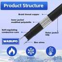 3FT-200FT Heat Tape for Water Pipes, -40F Deicing Pipe Heat Cable,Electric Heating Cable Pipe,Frezze Protection for Heat Trace Cable for Metal, Plastic Home Pipes,Gutter,120V 5W/ft80FT