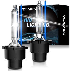 D4S HID Headlight Bulbs - 6000K Daylight White 35W 7600LM Super Bright Xenon Replacement High Low Beam Headlights Bulbs Set D4C/D4R HID Bulbs for Cars, 5 Years Lifetime - Pack of 2 (D4S-6000K)