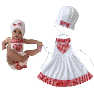 Jastore Newborn Photography Prop Baby Chef Outfits Baby Photo Outfit Baby Chef Costume Chef Hat Apron
