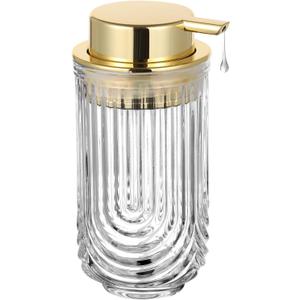 Glass Liquid Soap Dispenser, Refillable Liquid Dispenser with Pump, Hand Soap Dispenser for Bathroom Kitchen, Modern Home Bathroom Kitchen Decor Liquid Type/Clear