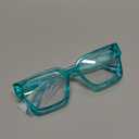 livho Oversized Eyewear Frame for Woman and Men - Rectangle Fashion Glasses for Computer, Chic Preppy Frame