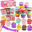 Valentines Day Gifts for Kids - 24 Pack Valentines Cards for Kid, Valentines Day Cards for Kids School, Valentines Slime Party Favors Classroom Exchange Party Favor Gift Supplies