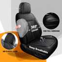 Car Seat Covers Full Set, Nappa Leather Waterproof Car Seat Protector, Airbag Compatible Universal Automotive Cushions Fit for Most Sedans, SUVs & Trucks