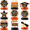 KatchOn, Orange and Black Graduation Centerpieces for Tables 2025 - Pack of 9 | Black Graduation Centerpieces 2025 for Graduation Decorations 2025 | Orange and Black 2025 Graduation Decorations