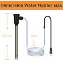 240V 3000W Fully Submersible Pool & Hot Tub Portable Immersion Water Heater with Auto Shut Off, WiFi Timer and Temp Control for Above Ground Pool, Pool, Bathtub and Baptistry