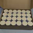 BOTINXIS 48 Pcs 4oz Matte White Candle Tins - Bulk Empty Candle Jars with Wood Grain Lids, Candle Making Kit for Adults