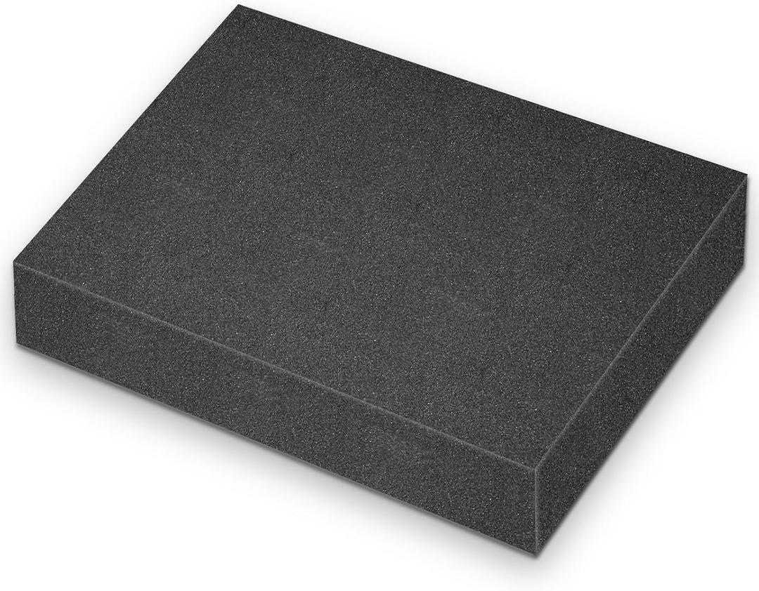 Polyurethane Foam Padding, 1 PCS 16 x 12 x 4 Inch Black Soft Cuttable Packing Foam Inserts for Cases, Furniture, Automotive and Packaging