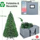 BALEINE 7.5 ft Christmas Tree Storage Bag, Heavy Duty 900D Oxford Fabric with Reinforced Handles and Dual Zippers Wide Opening, Extra Large Storage Container for Trees and Decorations (Grey)