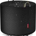 QH.HOME [2025 Upgraded 900D Fabric] 21 Inch Round Fire Pit Cover for Solo Stove Bonfire 2.0 Heavy Duty Waterproof Firepit Covers Fit for 19-20 inch Smokeless Outdoor Fireplace, All-Weather Resistant