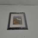 Golden State Art, 9X12 Ornate Finish Photo Frame with White Mat for 6X8 Picture & Real Glass, Color: Black with Silver & Burgundy