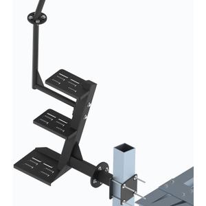Adjustable Boat Steps for Trailer, Boat Trailer Steps with Anti-Slip Steps, Boat Trailer Tongue Steps for Bass Boat Trailer Pontoon Boats, Boat Trailer Steps for The Tongue with Handrail