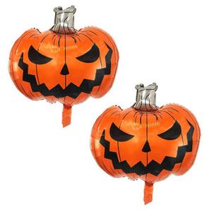 Halloween Pumpkin Balloons, 10 Pcs Halloween Orange Foil Balloon Kit, Large Scary Halloweens Mylar Pumpkin Balloons for Indoor Outdoor Halloweens Holiday Birthday Party Decoration Supplies, 25 Inch