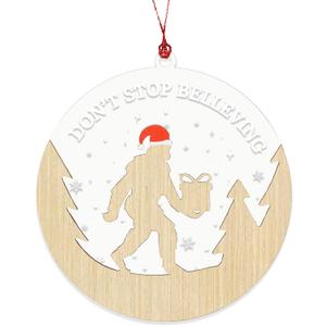 2 x Big Foot Christmas Ornaments 2026, Don't Stop Believing Funny Sasquatch Ornament for Camping Lovers, Bigfoot Xmas Ornaments Gifts for Men Women, Cool Bigfoot Gifts for Friends, Family, Coworker