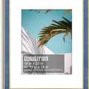 Suede 16x20 Frame - Single Frame, Christmas Elegant Sky Blue 16 x 20 Poster Frame with Mat for 11x14, 16x20 Picture Frames for Artwork, Puzzles, Photos and Movie Posters